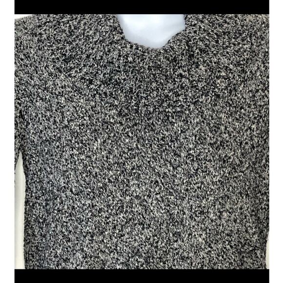 Rafaella Cowl Neck Black & Grey Marbled Cozy Sweater size Medium - Picture 3 of 14